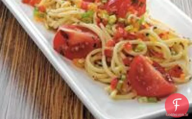 Macarrão Veg De Verão Com Queijo Feta