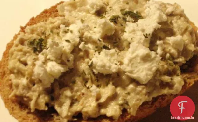 Berinjela (beringela) e purê de Feta
