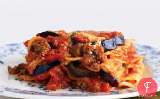 Lasanha leve de carne e berinjela