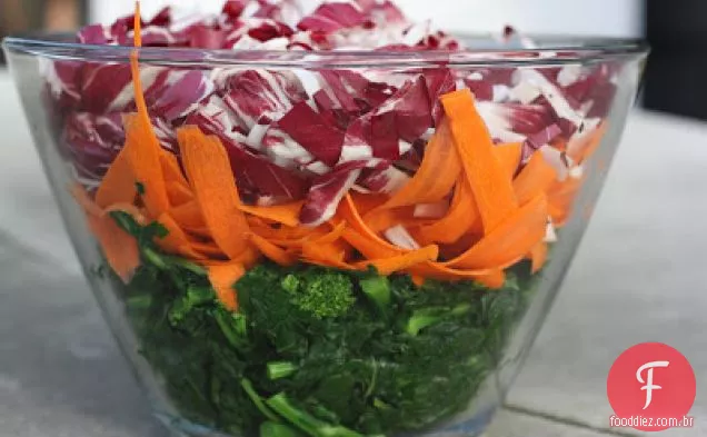 Salada Rabe De Brócolis, Cenoura E Radicchio