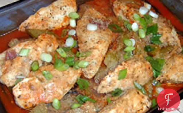 Frango Mediterrâneo com berinjela
