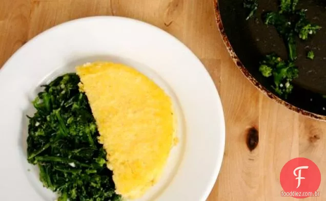 Coma por oito dólares: Polenta com brócolis Rabe