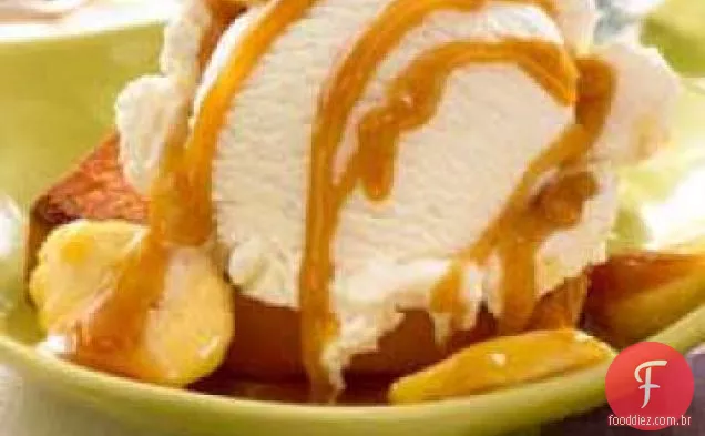 Bolo De Libra Torrado Com Sorvete E Bananas