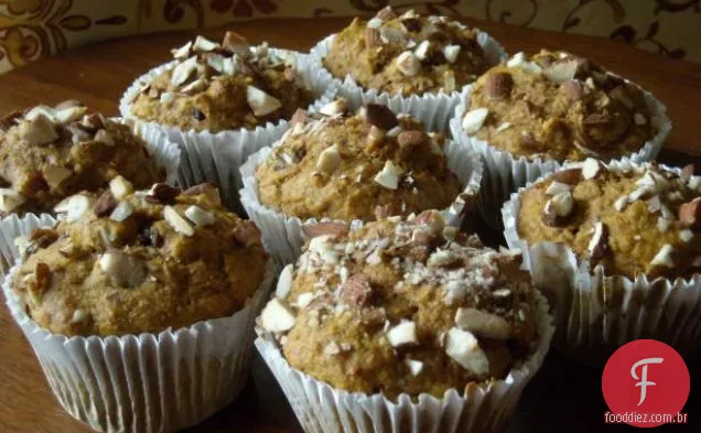 Muffins De Queijo Creme De Noz-Pecã De Abóbora