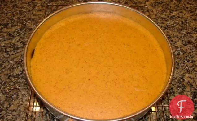 Cheesecake de abóbora-laticínios e sem glúten