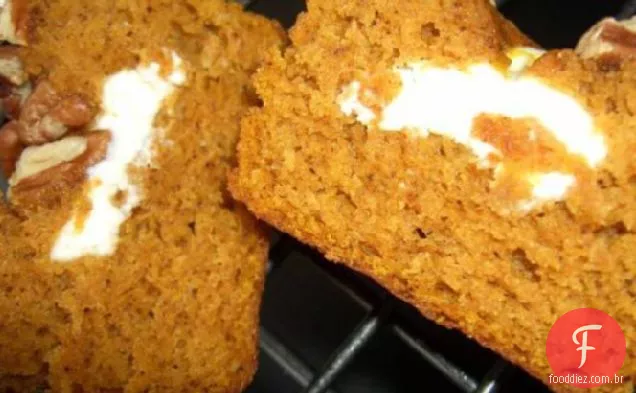 Muffins De Abóbora Com Centro De Cream Cheese