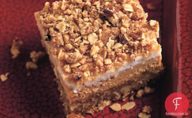Abóbora Cheesecake Crumble Quadrados