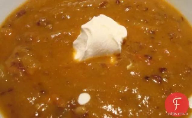 Sopa De Abóbora De Feijão Preto