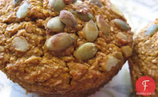 Muffins De Farelo De Abóbora-Aveia
