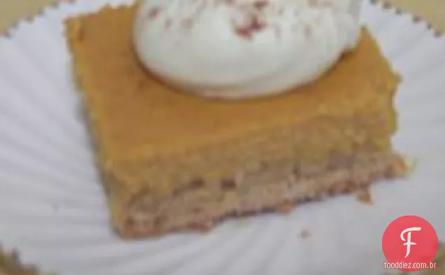 Barras De Cheesecake De Abóbora
