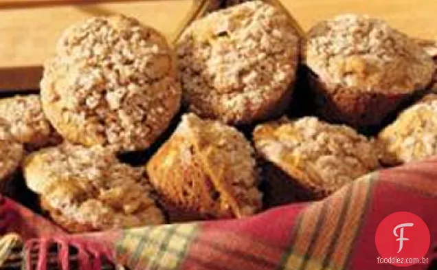 Muffins de abóbora e maçã com cobertura de Streusel