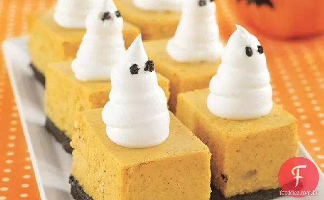 Barras De Cheesecake De Abóbora