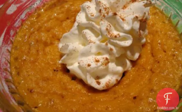 Torta de abóbora de Abby creme Crustless
