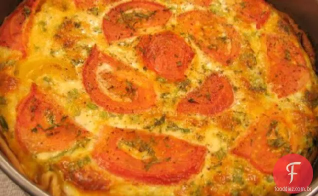 Abobrinha Crustless e quiche de tomate