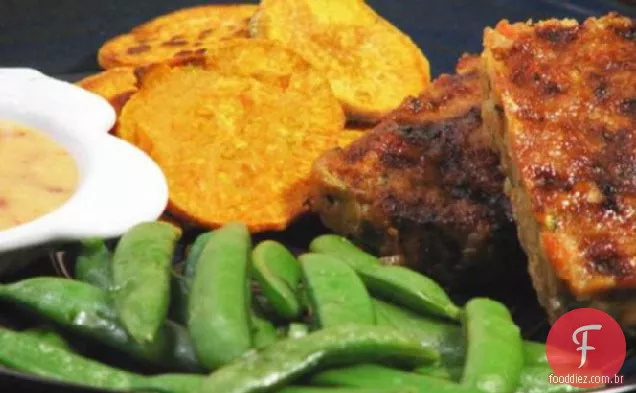 Mini Meatloaves Com Batatas Fritas Assadas