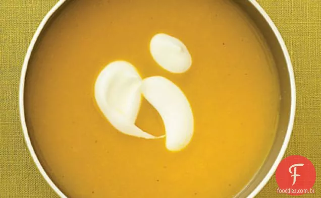 Sopa De Abóbora Assada Com Curry