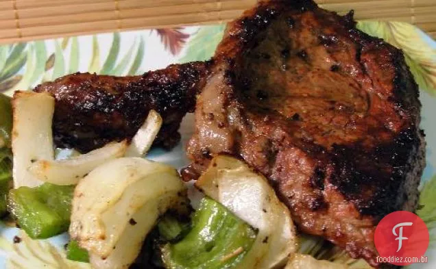 Bife Espeto Com Legumes