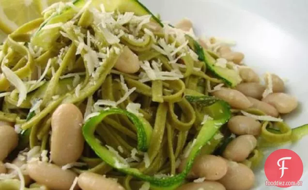 Abobrinha refogada e Fettuccine
