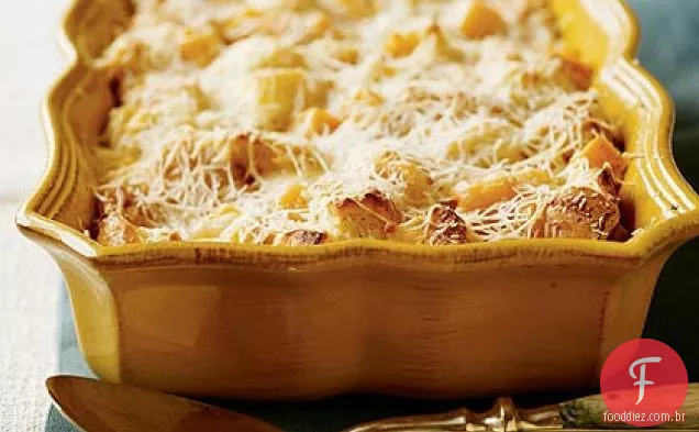 Pudim de Pão de abóbora e Parmesão