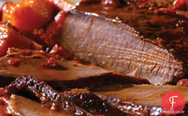 Peito de férias com cebola saborosa Jus