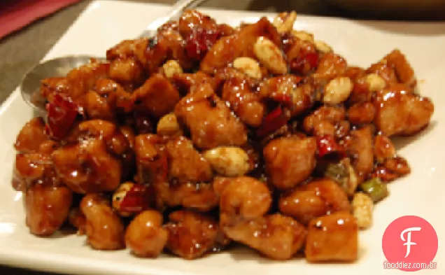 Frango Szechwan Picante Com Abóbora Espaguete