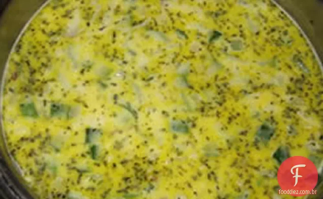 Sopa de abobrinha com ervas