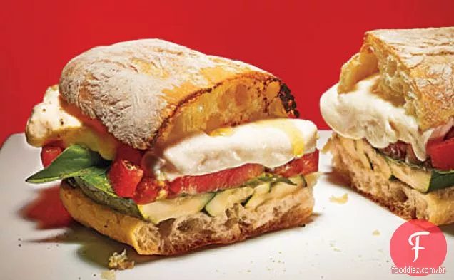 Sanduíches De Abobrinha Grelhada Caprese