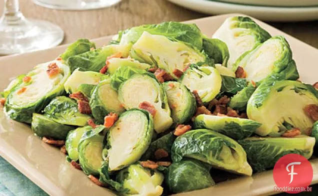 Bacon-Açúcar Mascavo Couve De Bruxelas
