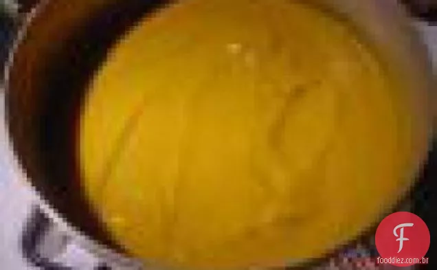 Abóbora picante e sopa de lentilha