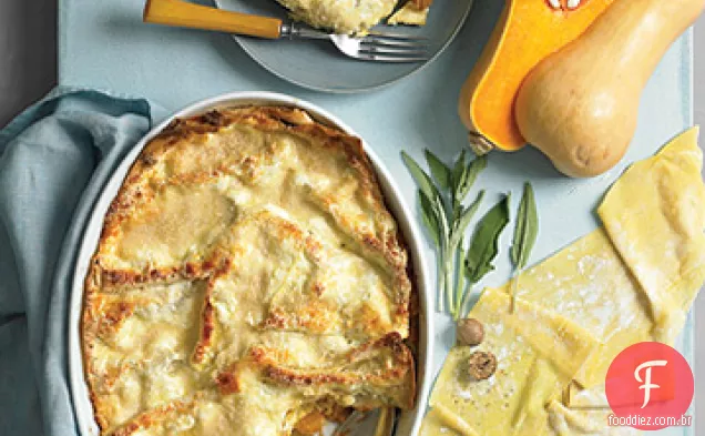 Butternut Squash e sálvia Lasanha