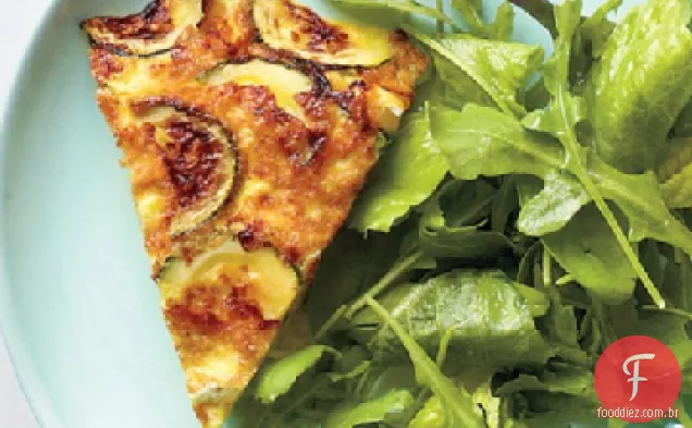 Presunto, abobrinha e fritada Gruyere