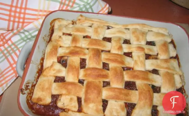 Torta de carne e vegetais/leve
