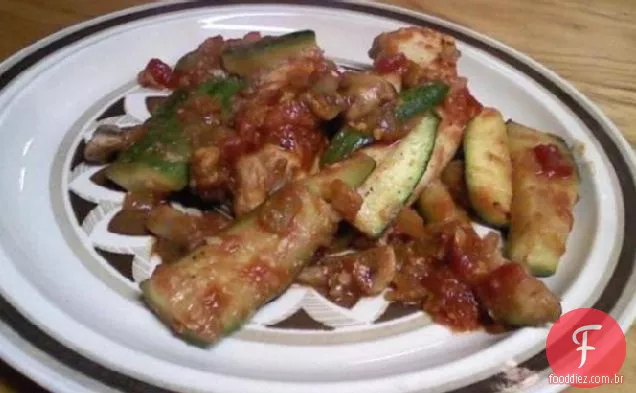 Frango rápido e fácil em Salsa com abobrinha