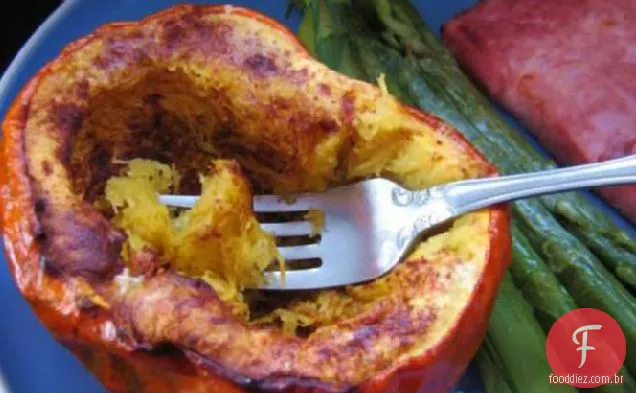 Abóbora De Bolota Assada Com Canela