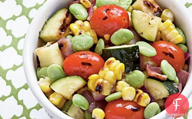 Succotash Vegetariano De Verão Grelhado