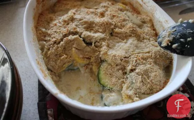 Fácil Queijo Abobrinha Gratinado