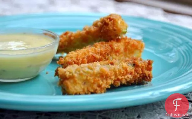 Tiras de abobrinha fritas do tio Bill