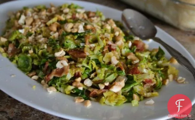 Couves De Bruxelas Salteadas Com Bacon E Castanha De Caju