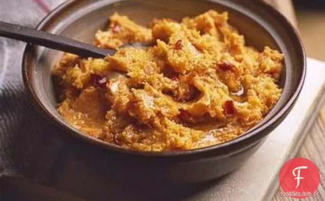 Batata-Doce assada, abóbora e purê de alho