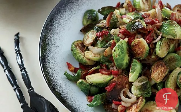 Couve de Bruxelas caramelizada com Pancetta