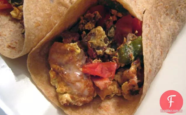 Saudável Italiano Pequeno-Almoço Wraps