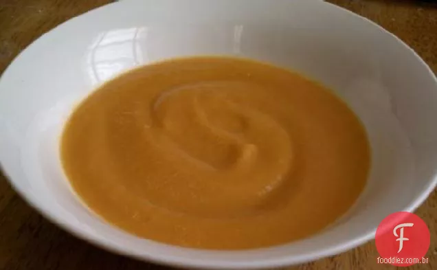 Tão fácil batata doce e sopa de abóbora