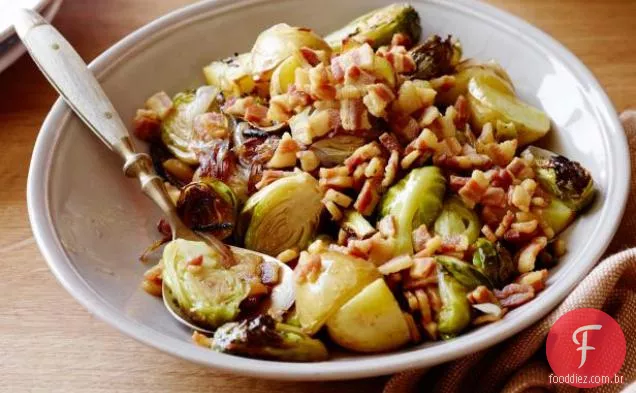 Couve de Bruxelas assada com Pancetta