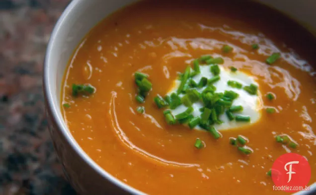 Sopa de abóbora com gengibre