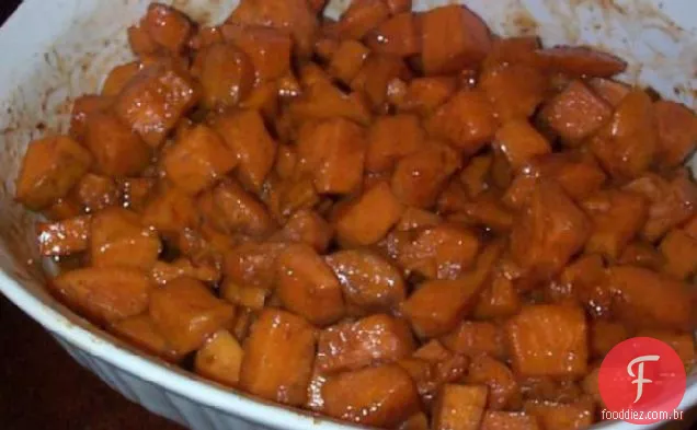 Batata-doce assada cristalizada (forno ou grelha)