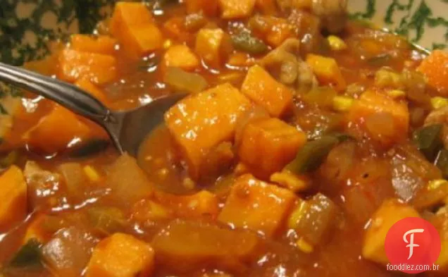 Carne de porco mexicana e guisado de Batata Doce