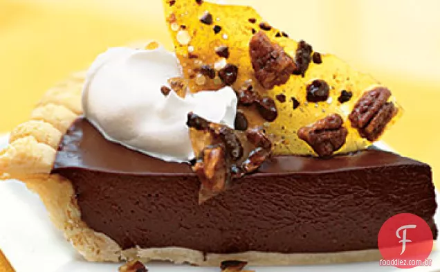 Torta de Chocolate escuro com cacau Nib Praline