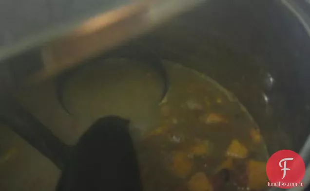 Feijão preto e sopa de Batata Doce