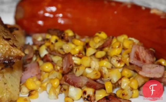Milho Fresco Frito Com Gordura De Bacon