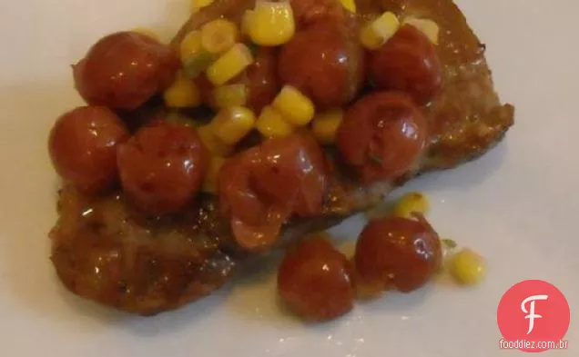 Doce Cereja Salsa Costeletas De Porco